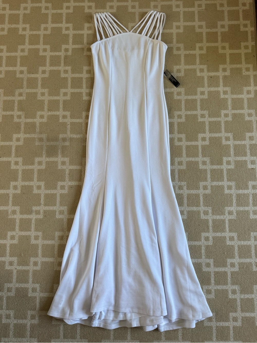 VENUS White Strappy Mermaid Maxi Dress Formal Evening Gown Wedding Bridal Size 4 - Picture 11 of 11